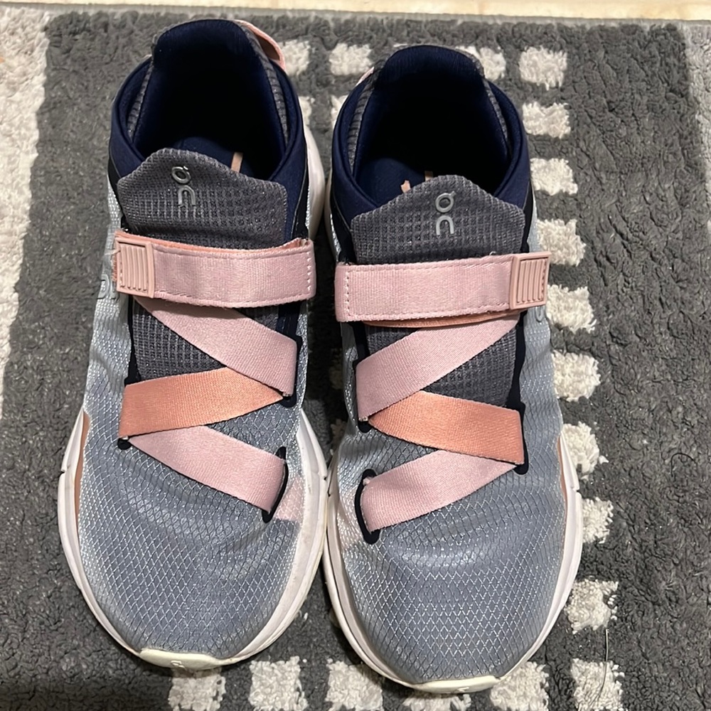 On cloud running shoes.